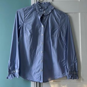J Crew Pinstripe Blouse